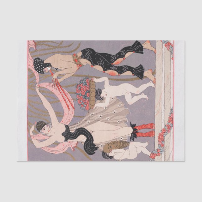 George Barbier, Art Deco Tissue Paper (Front)