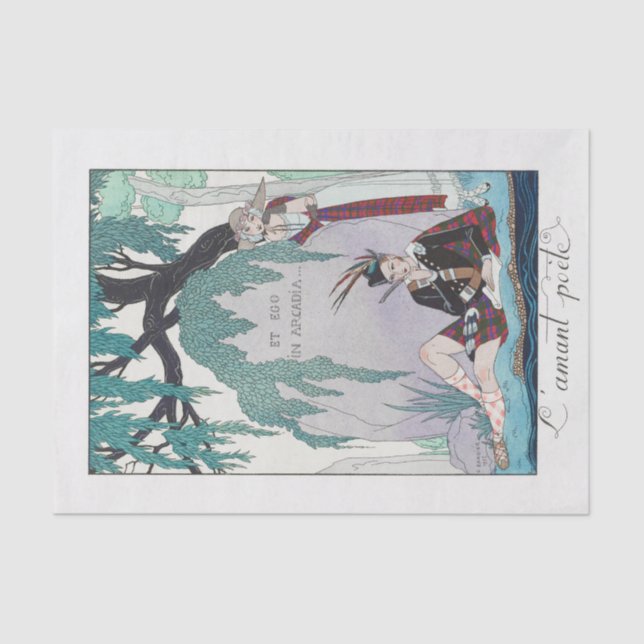 George Barbier, Art Deco Tissue Paper (Front)