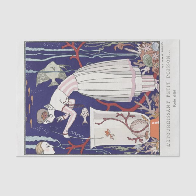 George Barbier, Art Deco Tissue Paper (Front)