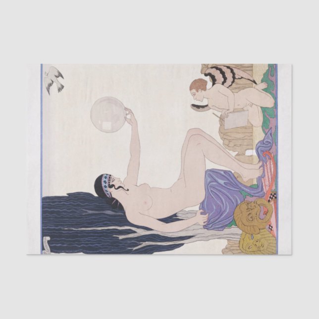 George Barbier, Art Deco Tissue Paper (Front)