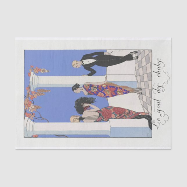 George Barbier, Art Deco Tissue Paper (Front)