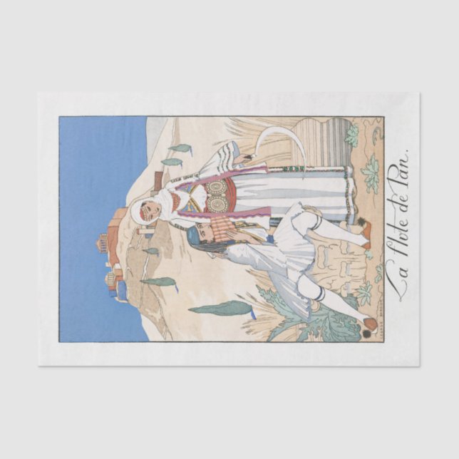 George Barbier, Art Deco Tissue Paper (Front)