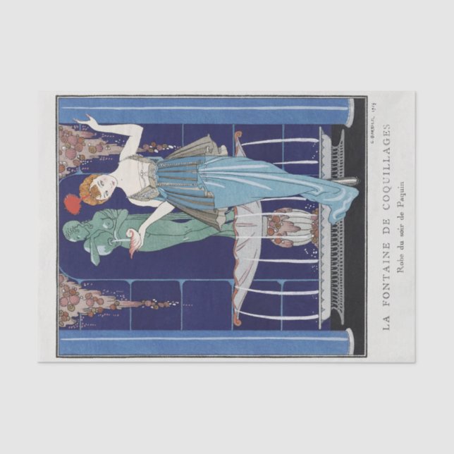 George Barbier, Art Deco Tissue Paper (Front)