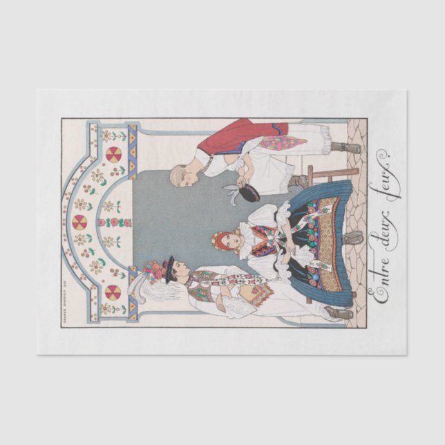 George Barbier, Art Deco Tissue Paper (Front)