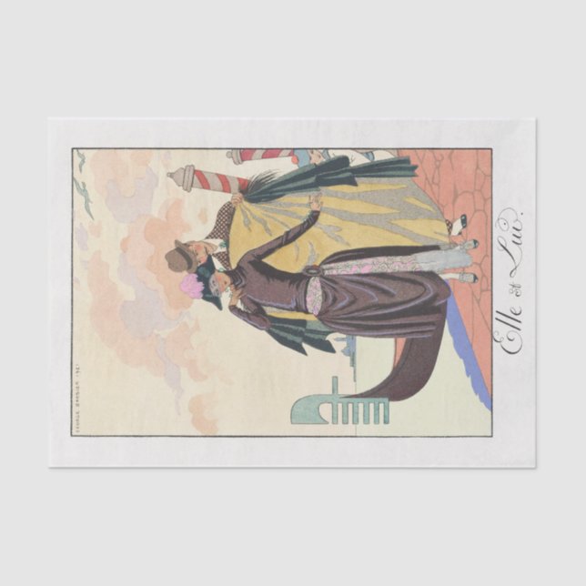 George Barbier, Art Deco Tissue Paper (Front)