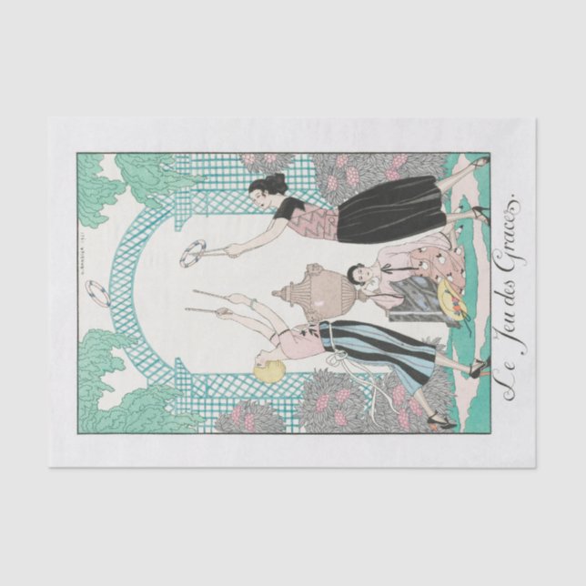 George Barbier, Art Deco Tissue Paper (Front)