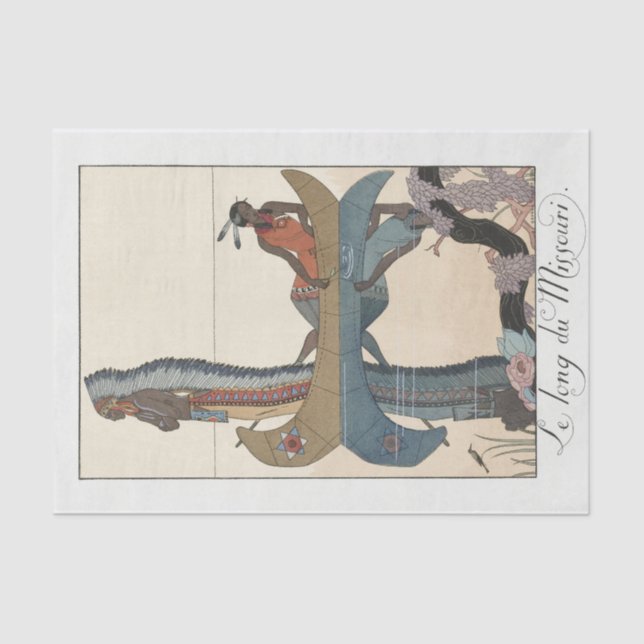 George Barbier, Native American Tissue Paper (Front)