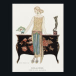 George Barbier, The Evening Robe, 1922 Fashion Poster<br><div class="desc">Rosalinde Robe du soir (1922) fashion illustration George Barbier.

Creative Commons License,  No known rights restrictions. 

Z103211</div>