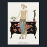 George Barbier, The Evening Robe, 1922 Fashion Poster<br><div class="desc">Rosalinde Robe du soir (1922) fashion illustration George Barbier.

Creative Commons License,  No known rights restrictions. 

Z103211</div>