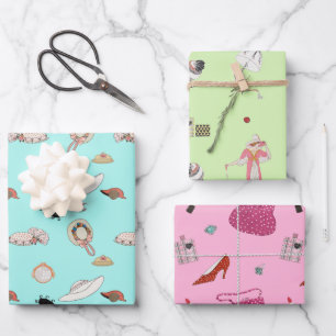 George Barbier Vintage Fashion Illustrations Wrapping Paper Sheets