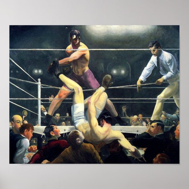 George Bellows Dempsey and Firpo Art of Boxing Poster (Front)
