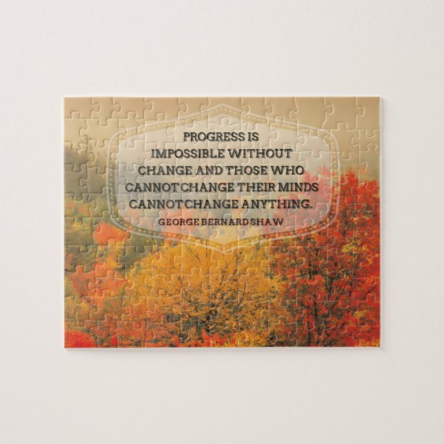 George Bernard Shaw Inspirational Quote "Change" Jigsaw Puzzle (Horizontal)