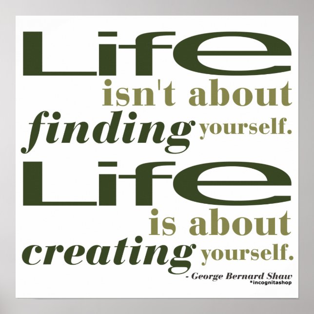 George Bernard Shaw Quote Poster (Front)