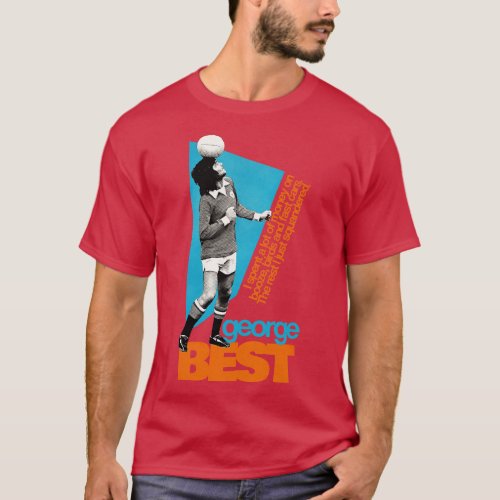 George Best Retro Fan Artwork T_Shirt
