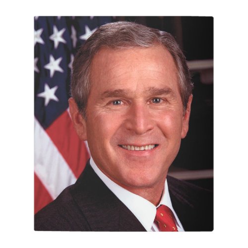 George Bush 43rd US American President  Metal Print