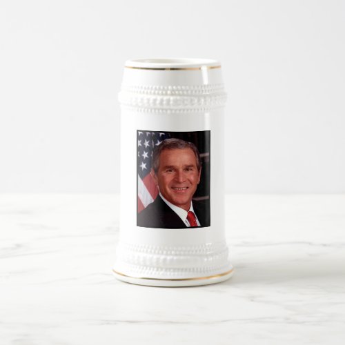 George Bush 43rd US American President Photo Beer Stein