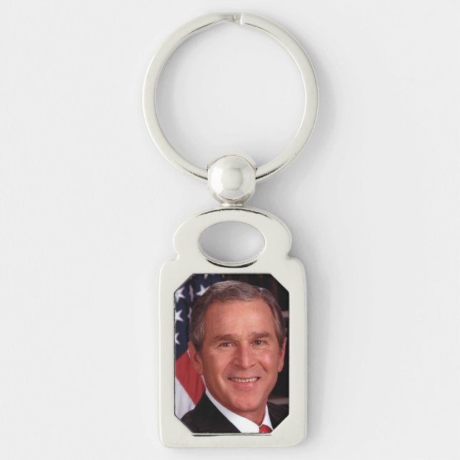George Bush 43rd US American President Photo Keychain (Front)