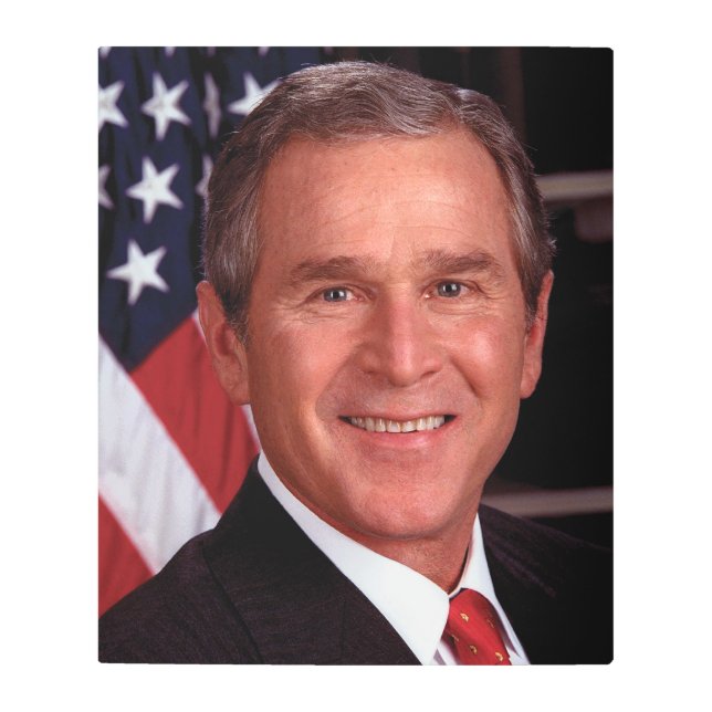 George Bush 43rd US American President Photo Metal Print (Front)