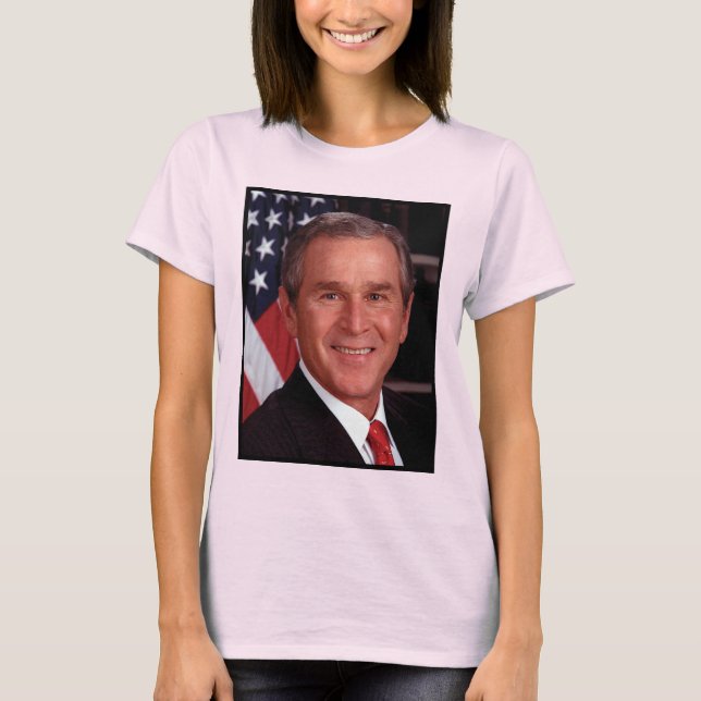 George Bush 43rd US American President Photo T-Shirt (Front)