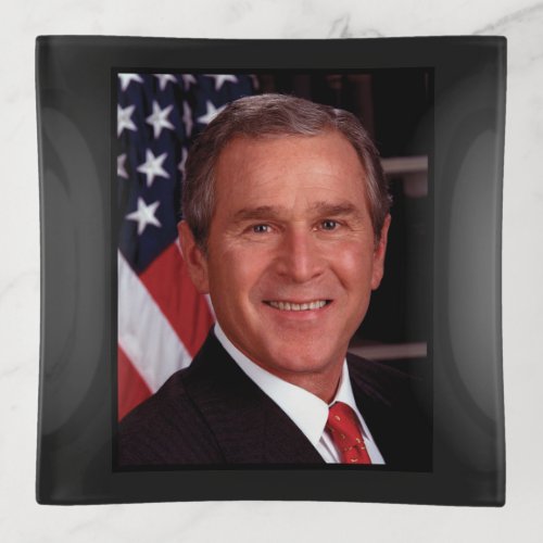 George Bush 43rd US American President Photo Trinket Tray