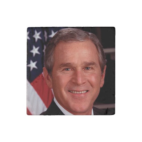 George Bush 43rd US American President  Stone Magnet