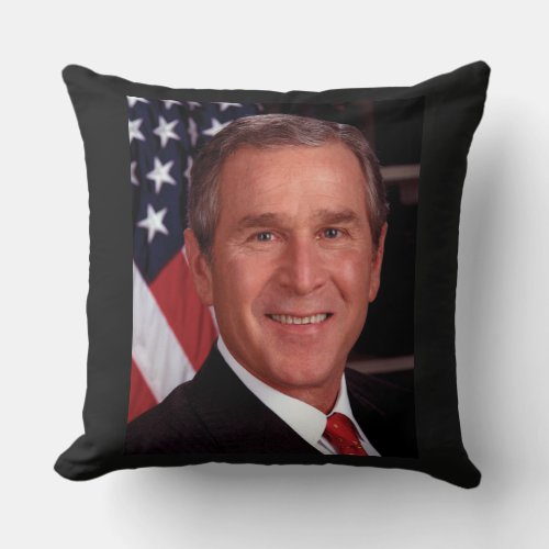 George Bush 43rd US American President  Throw Pillow