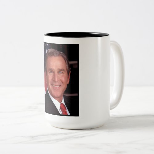 George Bush 43rd US American President  Two_Tone Coffee Mug