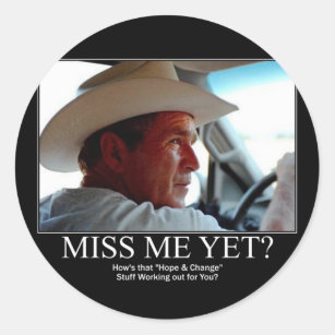 George Bush Classic Round Sticker