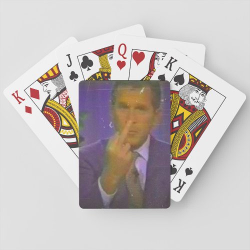 George Bush Middle Finger Poker Cards