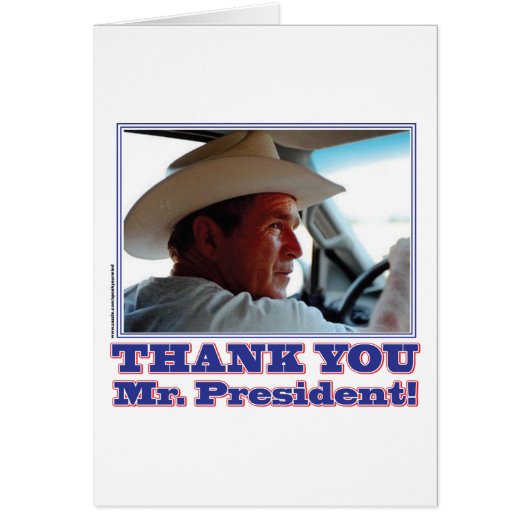 George Bush/Thank you! Cards (Front)
