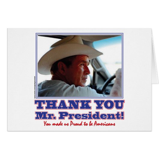 George Bush/Thank you! Cards (Front Horizontal)