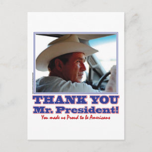George Bush/Thank you! Postcard