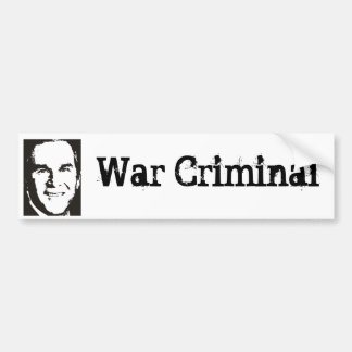George Bush - War Criminal Bumper Sticker