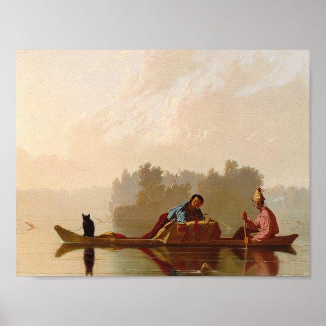 George Caleb Bingham - Fur Traders Descending Poster (Front)