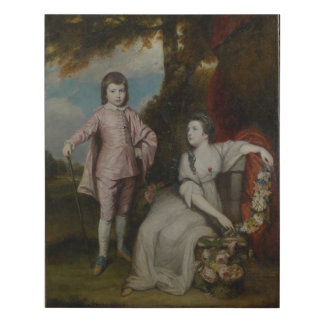 George Capel, Viscount Malden and Lady Elizabeth Faux Canvas Print