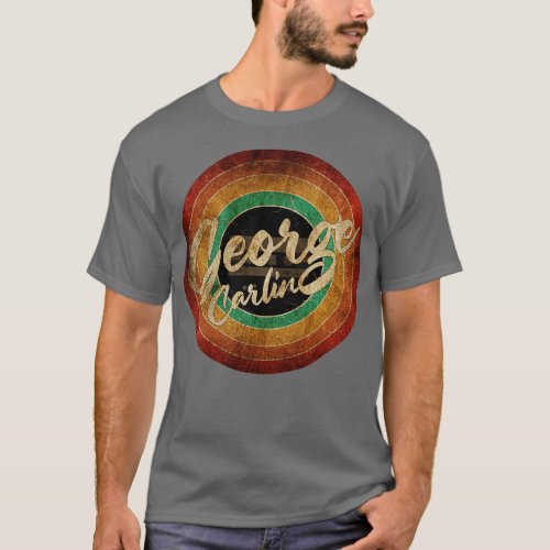 George Carlin Vintage Circle Art T_Shirt