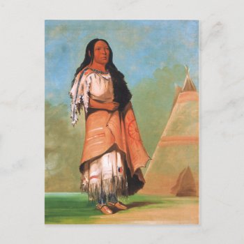 George Catlin  Blackfoot Indian Woman Postcard by randysgrandma at Zazzle