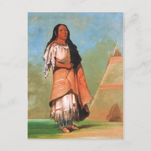 George Catlin Blackfoot Indian Woman Postcard