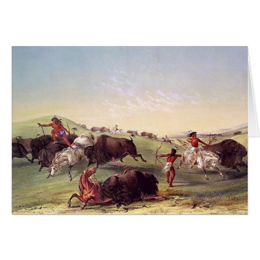 George Catlin - Buffalo Hunt Cards (Front Horizontal)