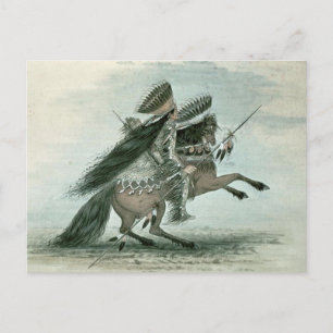 George Catlin - Warrior Postcard