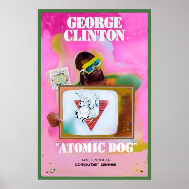 George Clinton Computer Games 1982 Promo Poster (Front)