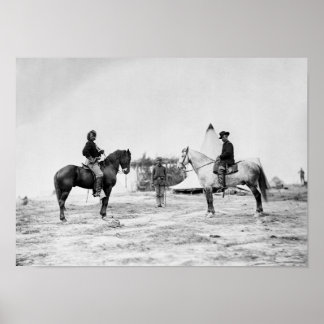 George Custer and General Pleasonton 1863 Poster