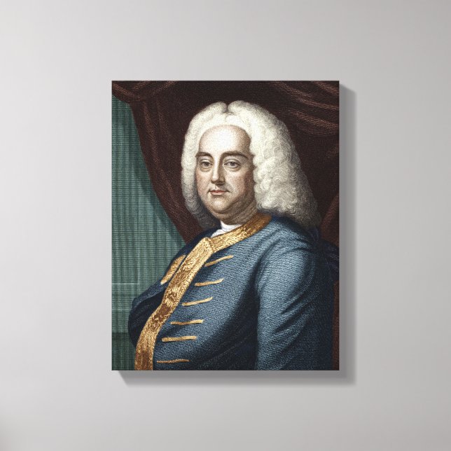 George Frederic Handel, engraved by Thomson Canvas Print (Front)