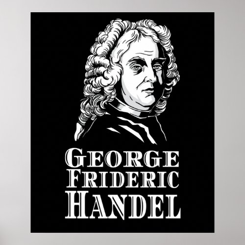 George Frideric Handel Portrait Poster