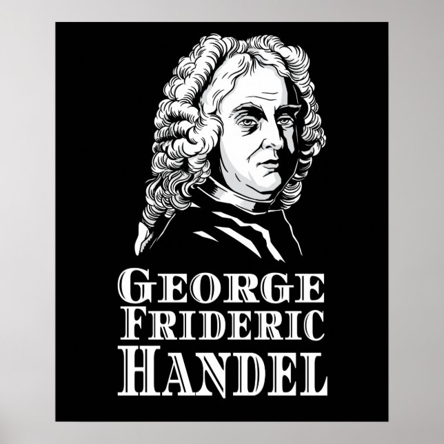 George Frideric Handel Portrait Poster (Front)
