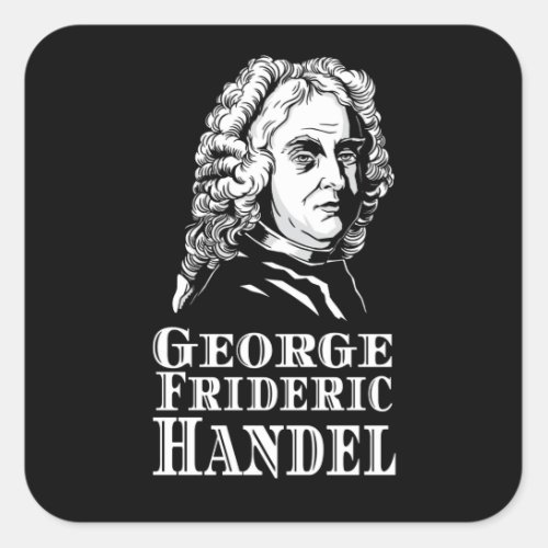 George Frideric Handel Portrait Square Sticker