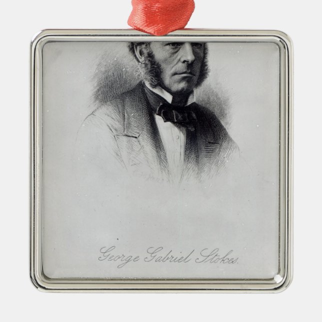 George Gabriel Stokes Metal Ornament (Front)