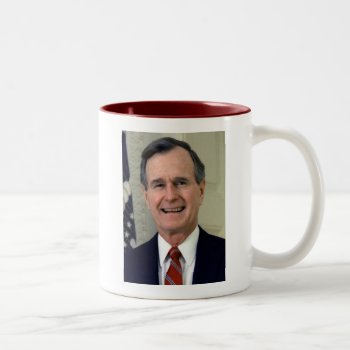 George H. W. Bush 41 Two-tone Coffee Mug by Incatneato at Zazzle