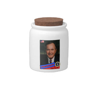 George H.W. Bush Baseball Card Candy Jar