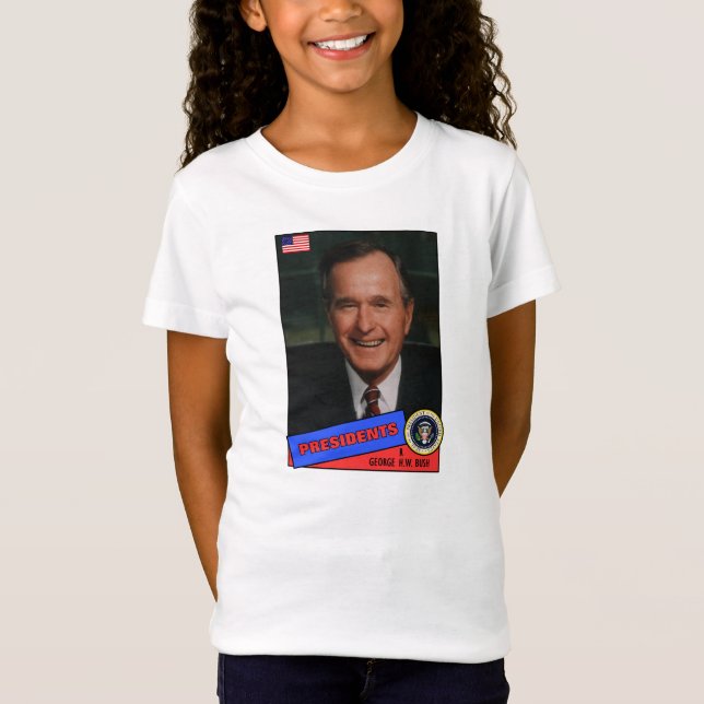 George H.W. Bush Baseball Card T-Shirt (Front)